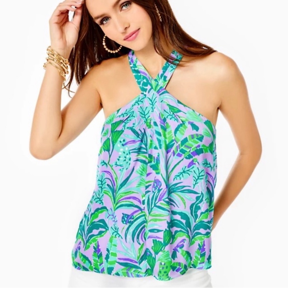Lilly Pulitzer Rori Halter Top Blouse